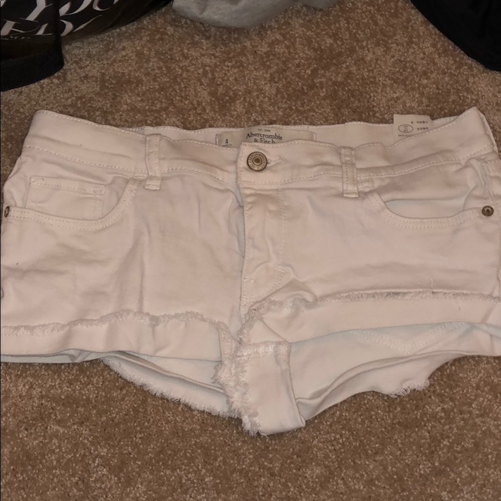 White Jean Shorts